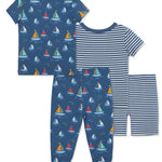 Sailboat 4-Piece Pajama Set (12M-4T)