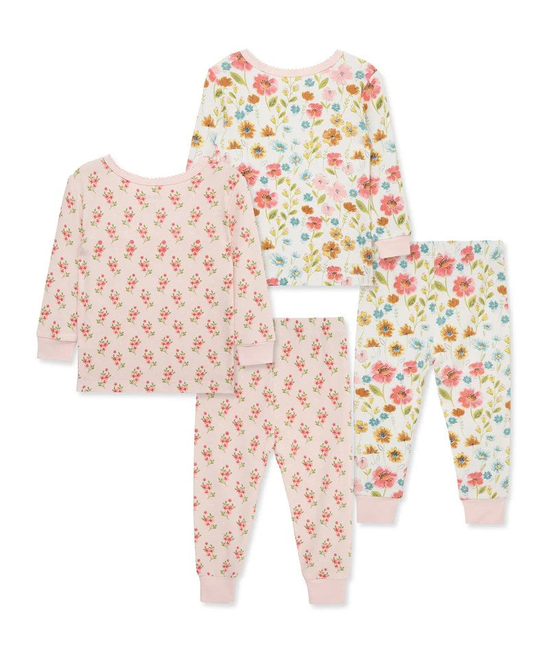 Floral 4-Piece Toddler Pajama Set 25-616287