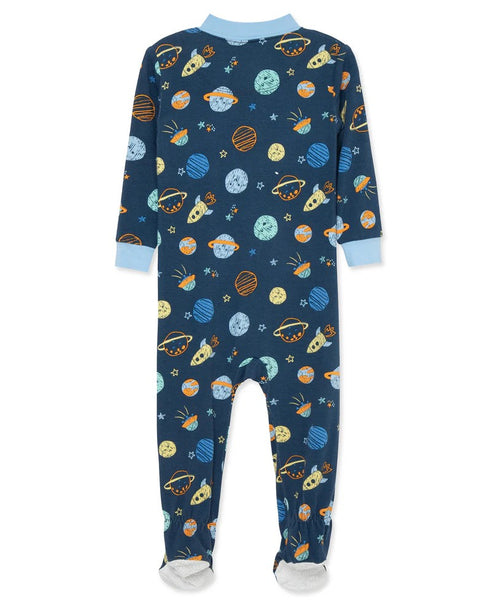 Space Zip Front Footie Pajama 25-616295