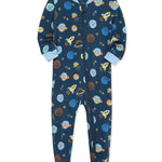Space Zip Front Footie Pajama 25-616295