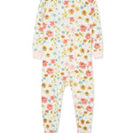 Floral Zip Front Footie Pajama 25-616299