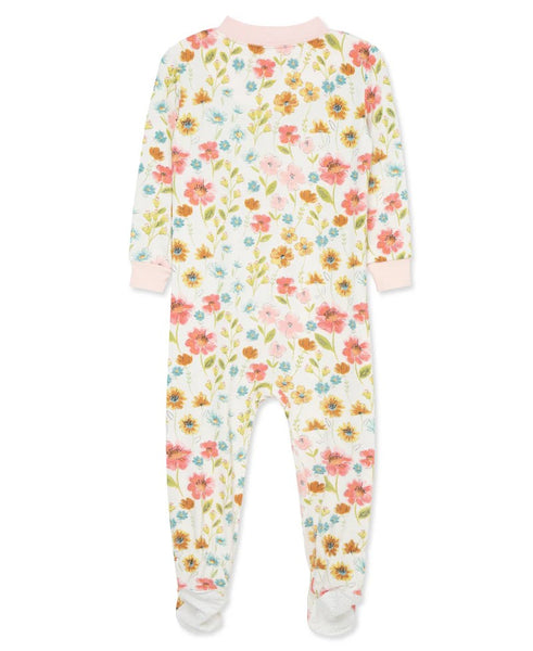 Floral Zip Front Footie Pajama 25-616299