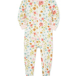 Floral Zip Front Footie Pajama 25-616299