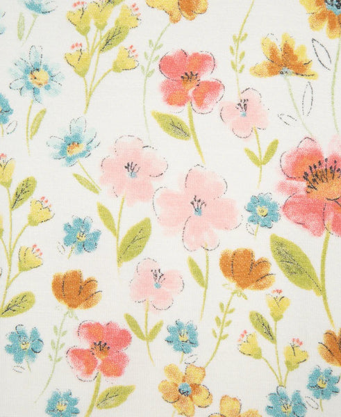 Floral Zip Front Footie Pajama 25-616299