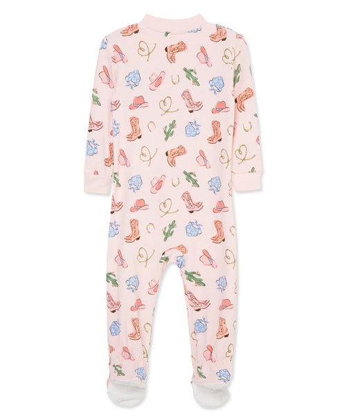 Cowgirl Zip Front Footie Pajama 25-616301