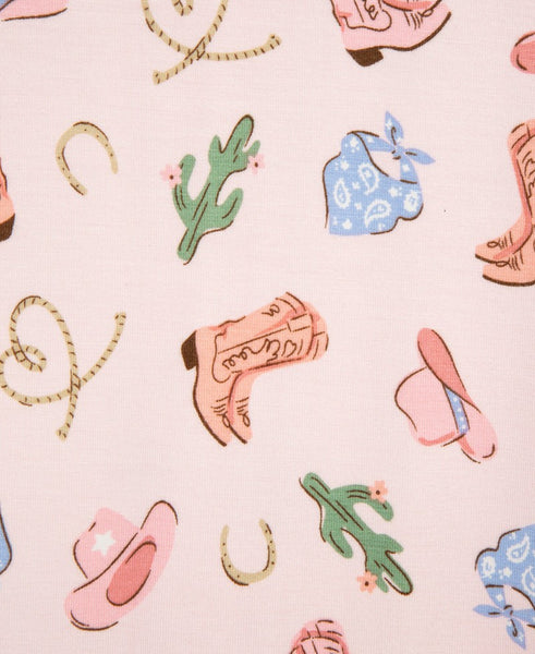 Cowgirl Zip Front Footie Pajama 25-616301