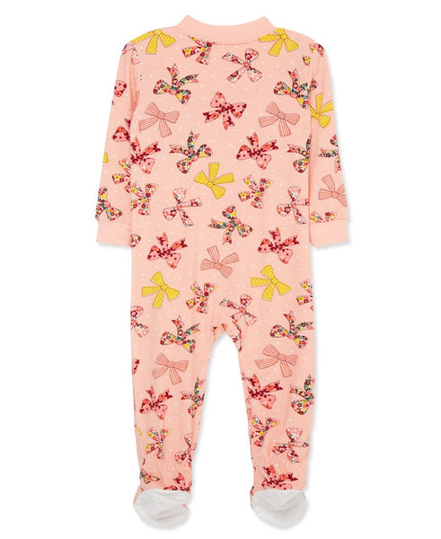 Bow Zip Front Footie Pajama 25-616302