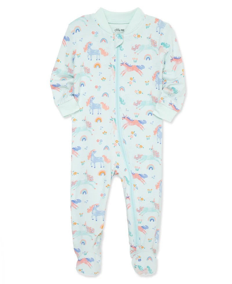 Unicorn Zip Front Footie Pajama 25-616303