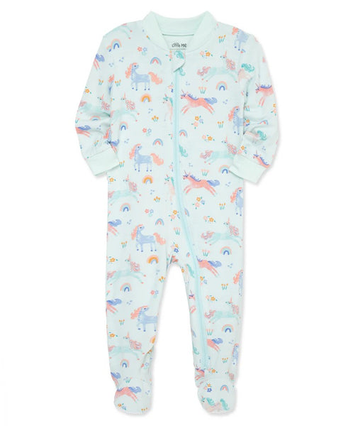 Unicorn Zip Front Footie Pajama 25-616303