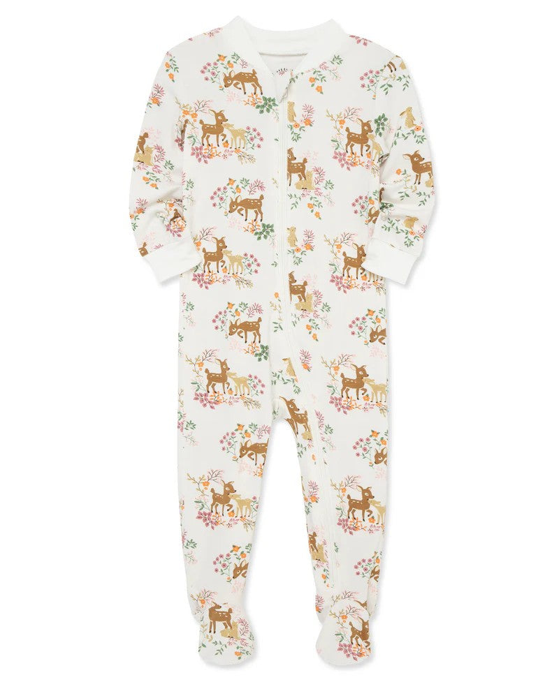 Woodland Zip Front Footie Pajama 25-616304