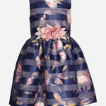 AVERY FLORAL STRIPE PARTY DRESS 11552