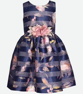 AVERY FLORAL STRIPE PARTY DRESS 11552