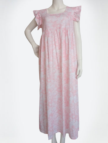 Women's cotton floral dress P836 PINK