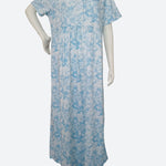 Women's light cotton cool half-sleeve dress BLUE P837