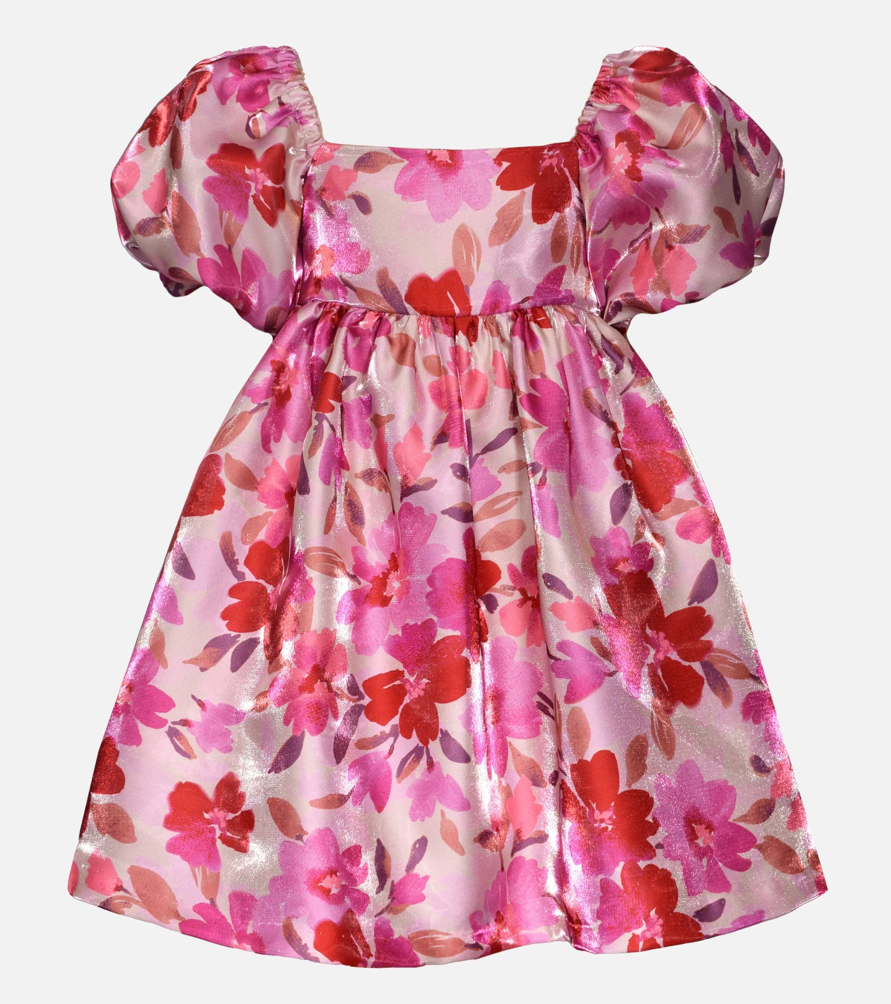 Rue Puff Sleeve Party Dress 13227 FUSHIA