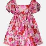 Rue Puff Sleeve Party Dress 13227 FUSHIA