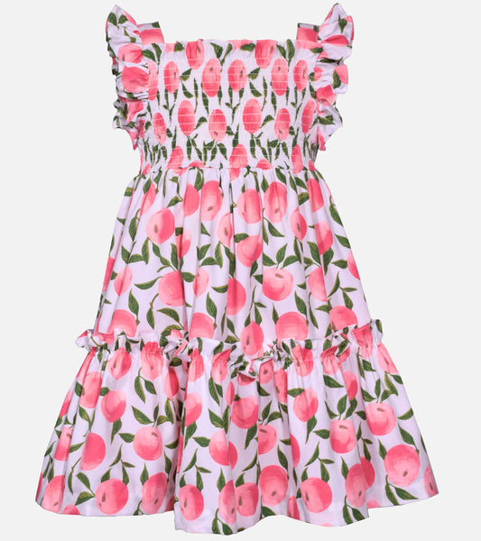 Georgia Smocked Peach Dress S3-13679