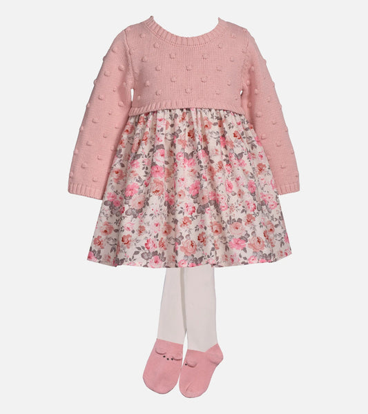 Lily Sweater Dress with Tights 25-W5-14714