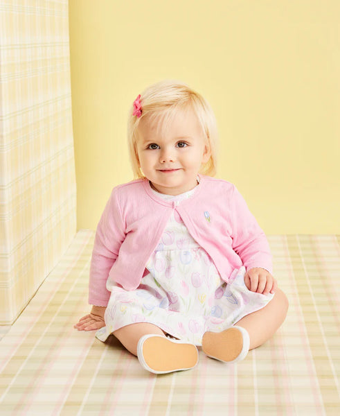 Pretty Tulips Dress & Cardigan Set 15637