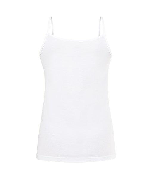 Women's White Strappy Lycra Undershirt  30260