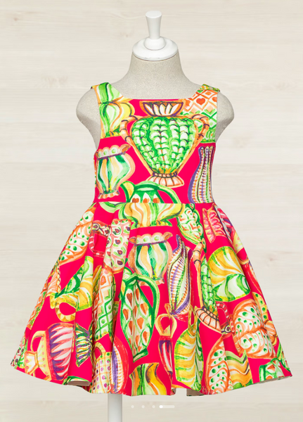 Printed Crepe Dress For Girl Ref. 23-05056-080