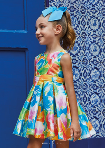 Printed Mikado Dress For Girl Ref. 23-05059-083