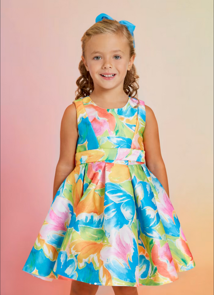 Printed Mikado Dress For Girl Ref. 23-05059-083