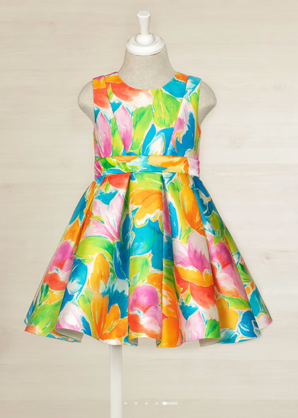 Printed Mikado Dress For Girl Ref. 23-05059-083