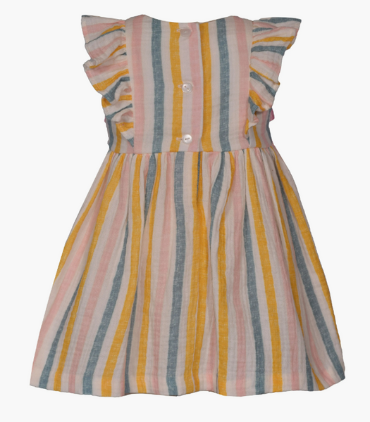 Striped Smocked Dress B2-13825