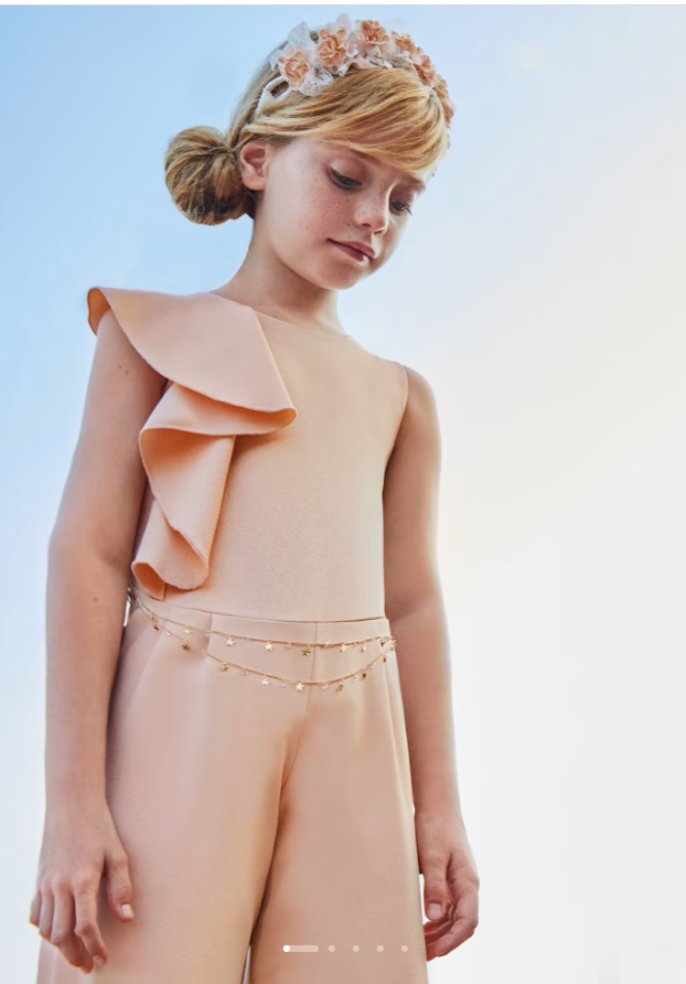 Crepe Jumpsuit With Chain Belt For Girl Ref. 23-05233-052