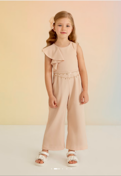 Crepe Jumpsuit With Chain Belt For Girl Ref. 23-05233-052