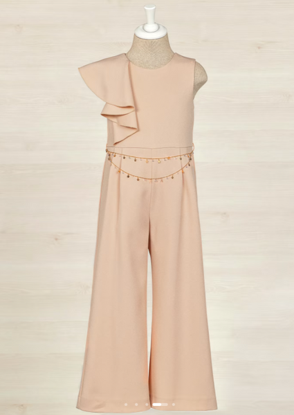 Crepe Jumpsuit With Chain Belt For Girl Ref. 23-05233-052