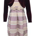 Bonnie Jean Burgundy Stripe Dress10665