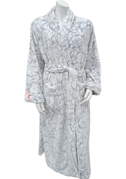 Grey Roses Wrap Robe00034