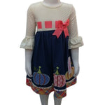 Bonnie Jane Girls Pumpkin Embroidered Dress12732