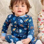 Space Zip Front Footie Pajama 25-616295