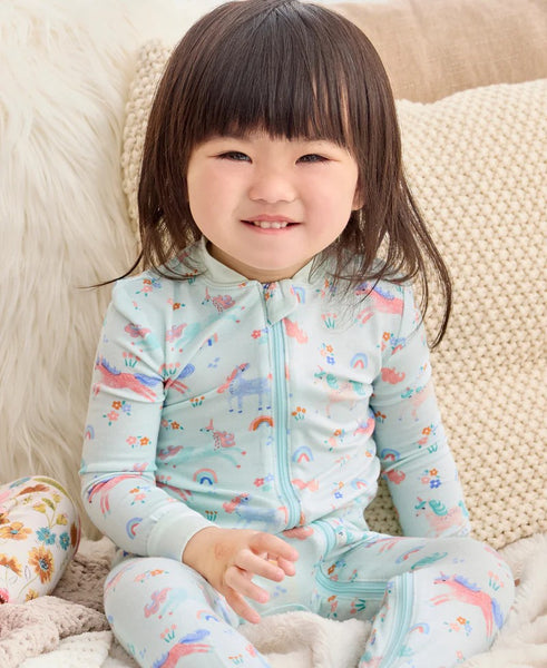 Unicorn Zip Front Footie Pajama 25-616303