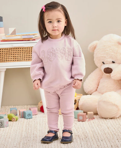 Violet "LOVE" Sweatshirt Set  25-16652