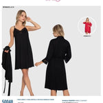 Robe with long sleeve cotton lace shirt 50048
