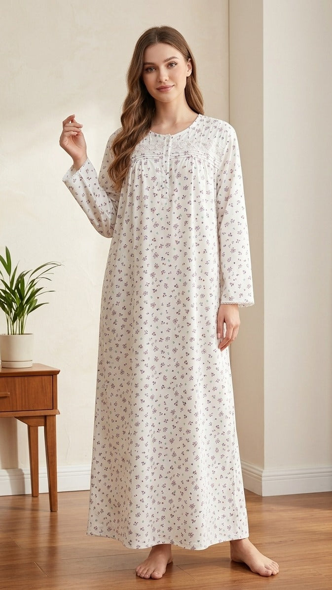 Women's cotton button-up dress 26-08-B-4