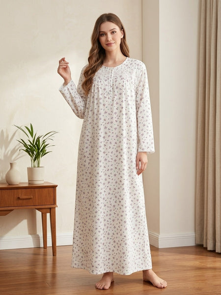 Women's cotton button-up dress 26-08-B-4