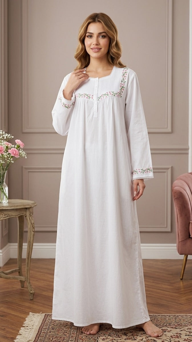 Women's cotton button-up dress 26-04B-1