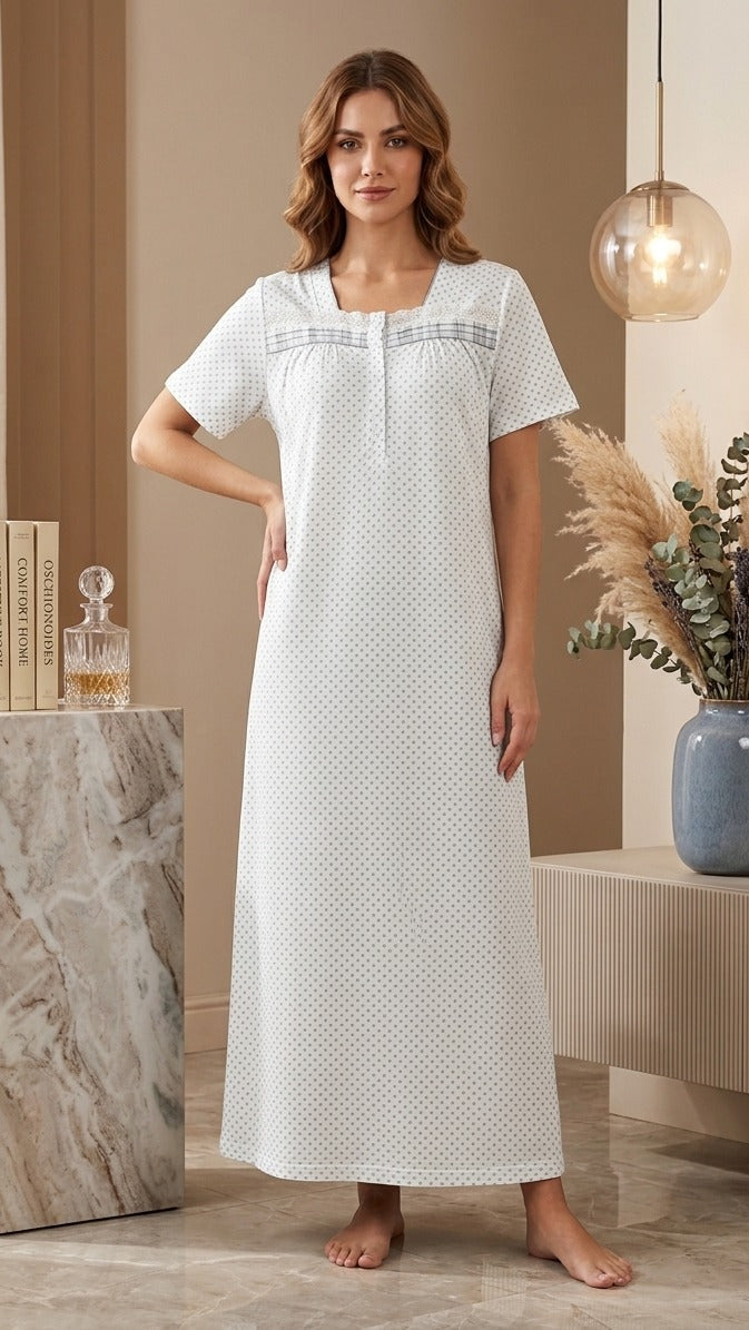 Women's cotton button-up dress 26-05A-1