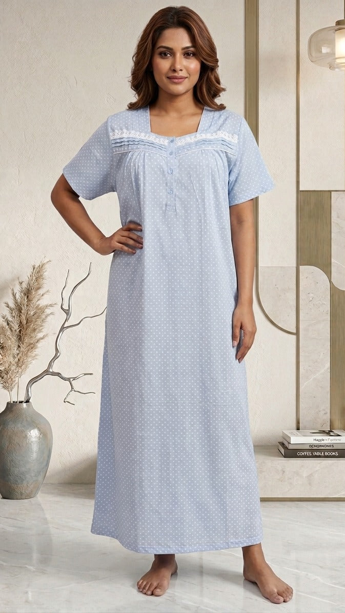Women's cotton button-up dress 26-05A-7
