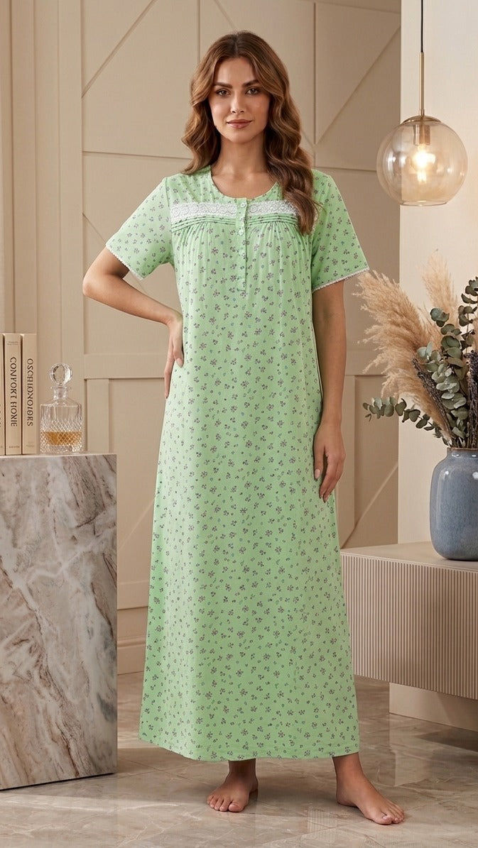 Half-sleeved dress in pure cotton 26-08A-2