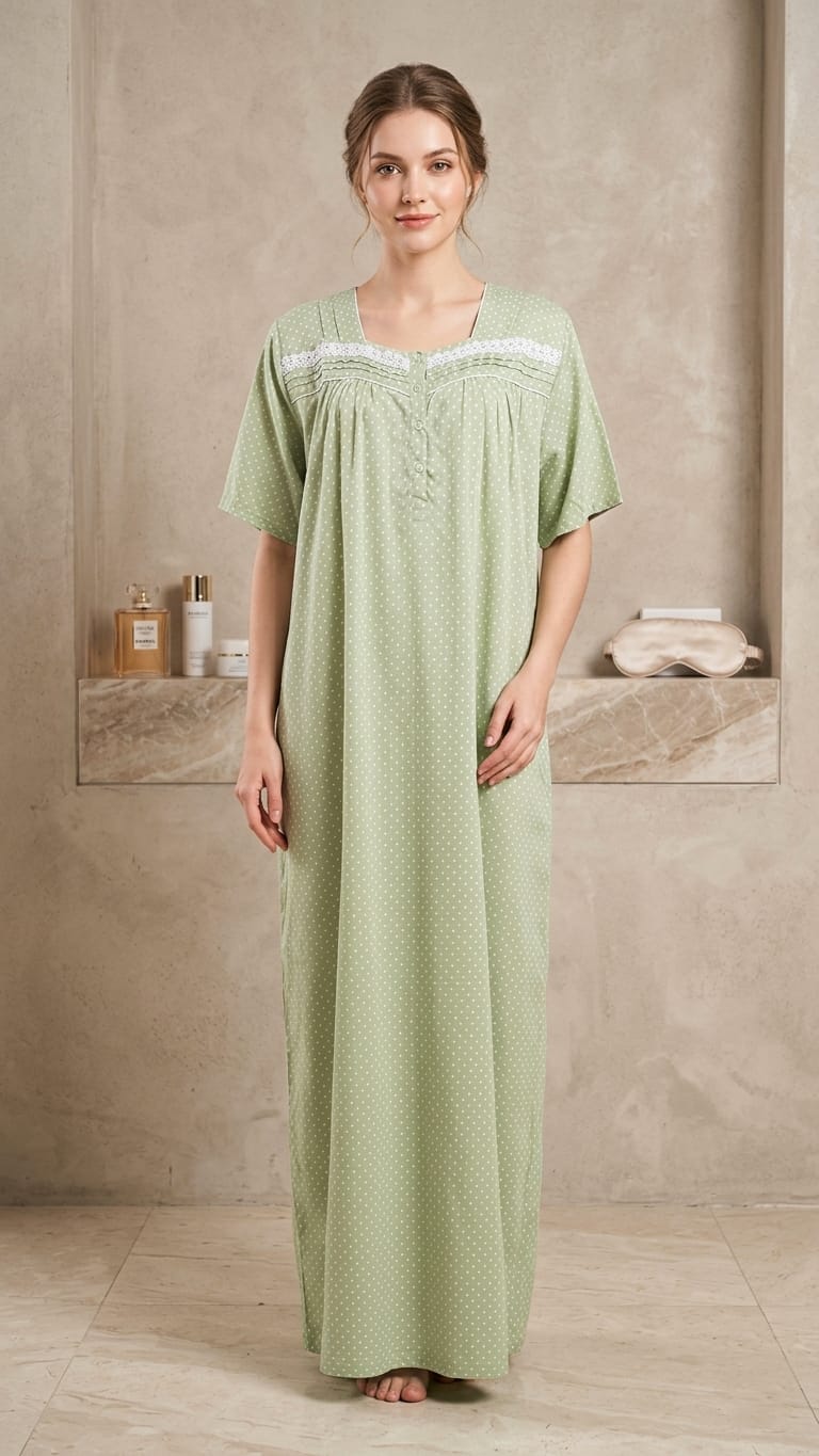 Women's cotton button-up dress 26-05-A-4