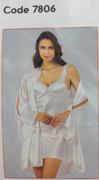 Ahu 2-Piece Plum Dressing Gown Set 7806