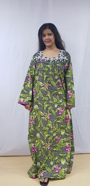 Women's 5cm Long Button Front Cotton Dress 1803