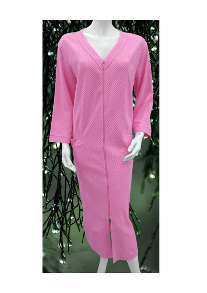 Women's Short French Terry Zip-Front Robe. 864845