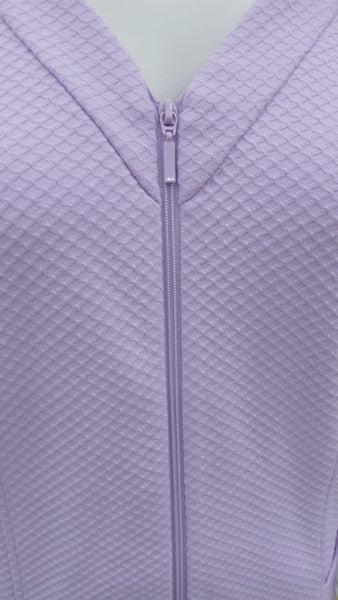 Women's Short French Terry Zip-Front Robe. 864845